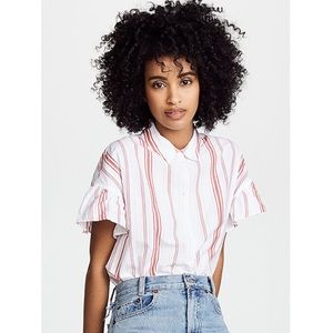 Madewell Ruffle Sleeve Central Shirt - XS